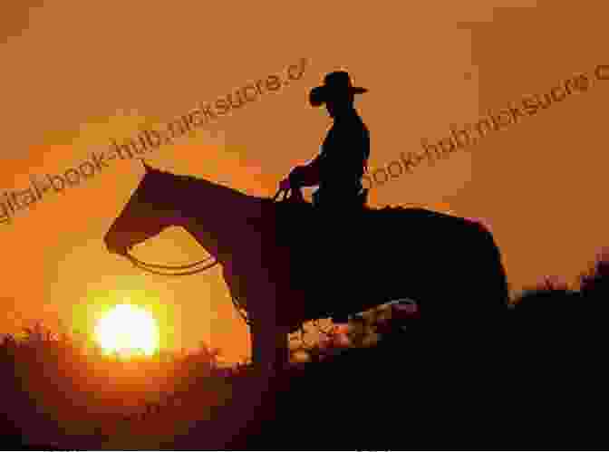 A Lone Cowboy On Horseback, Silhouetted Against The Setting Sun PEOPLE FROM THE OLD WEST THE OLD WEST TRAVEL GUIDE