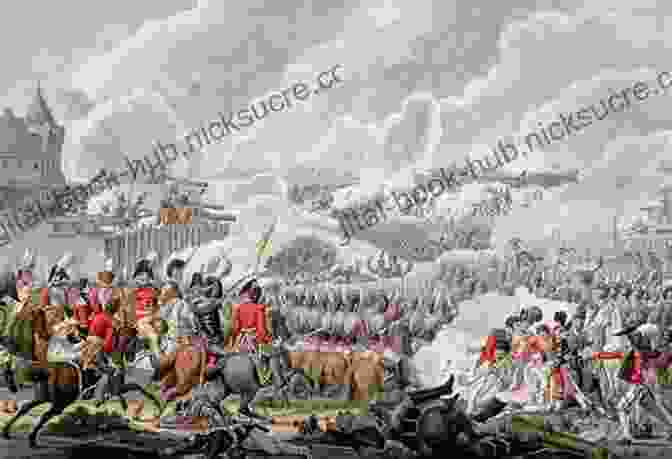 A Panoramic Depiction Of The Battle Of Waterloo, Showcasing The Fierce Fighting Between The Allied And French Forces, Emphasizing The Pivotal Role Played By The Duke Of Wellington's Strategic Leadership And Tactical Brilliance. Wellington: The Iron Duke (Text Only)