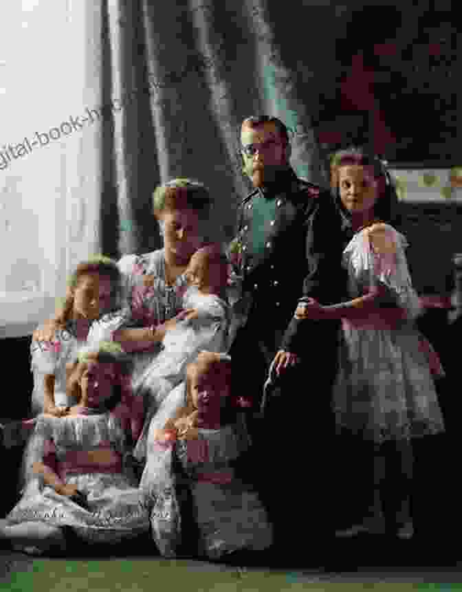 A Photograph Of Rasputin Standing With Tsar Nicholas II, Alexandra Feodorovna, And Their Children. The Rasputin File Edvard Radzinsky