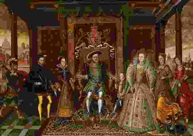 A Portrait Of Henry VIII With His Children, Mary, Elizabeth, And Edward The Children Of Henry VIII