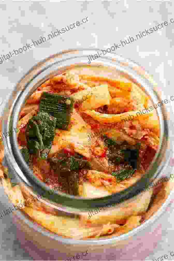 A Traditional Korean Kimchi Dish, Featuring Fermented Cabbage, Radish, And Vegetables The Korean: Single And Obese: Then Kimchi Changed Everything