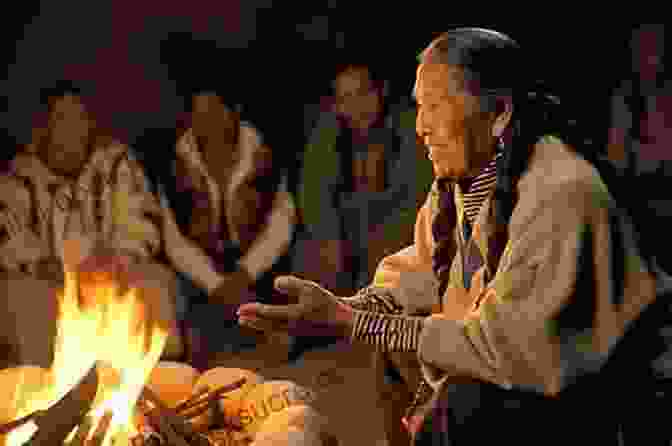 A Wise Native American Elder Sharing Knowledge With Young People Native Elders: Sharing Their Wisdom