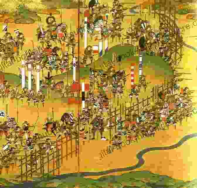 A Woodblock Print From The Toyo Illustrated Editions Depicting The Battle Of Nagashino (1575). Famous Samurai: The Period Of Unification (TOYO Illustrated Editions)