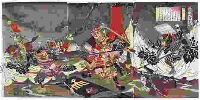 A Woodblock Print From The Toyo Illustrated Editions Depicting The Battle Of Okehazama (1560). Famous Samurai: The Period Of Unification (TOYO Illustrated Editions)