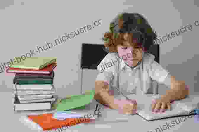 A Young Métis Boy Sitting At A Desk, Diligently Writing In A Journal. His Expression Is Focused And Determined, Reflecting His Commitment To Preserving His Heritage. Outrunning The Wind: Stories Of A Metis Boy S Childhood