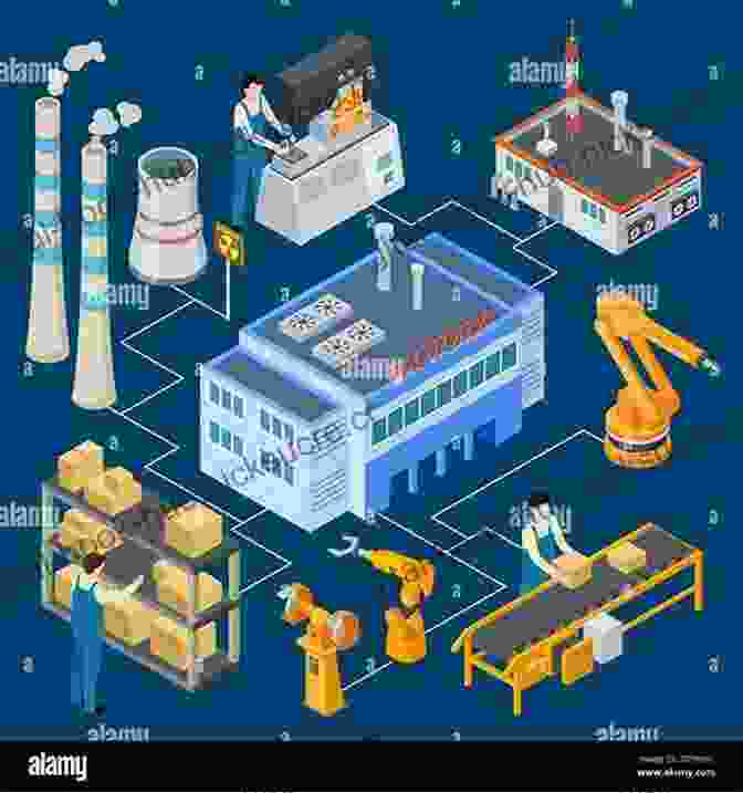 Illustration Of A Factory With Machinery And Workers, Representing The Process Of Capital Accumulation And Its Contribution To Economic Growth. The Wealth Of Nations Illustrated