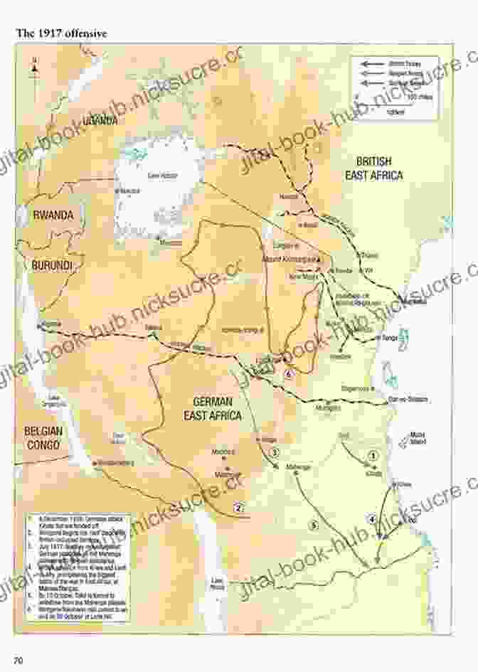 Map Of Lettow Vorbeck's Military Campaign In East Africa African Kaiser: General Paul Von Lettow Vorbeck And The Great War In Africa 1914 1918