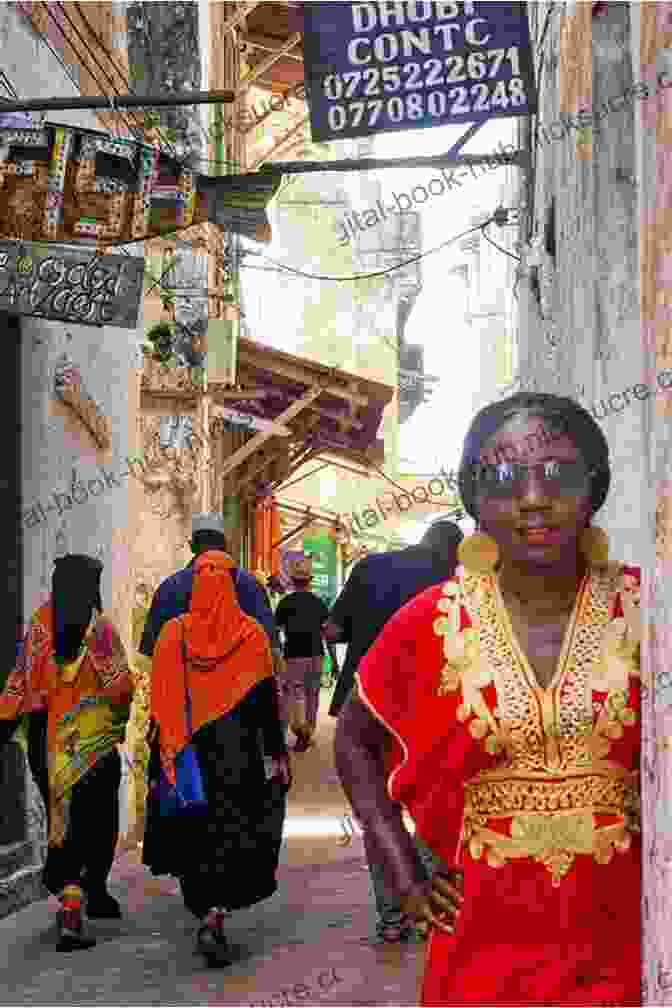 Narrow Streets And Traditional Swahili Architecture Of Lamu, With A Group Of People Walking Past. My Reminiscences Of East Africa: The German East Africa Campaign In World War One A General S Memoir